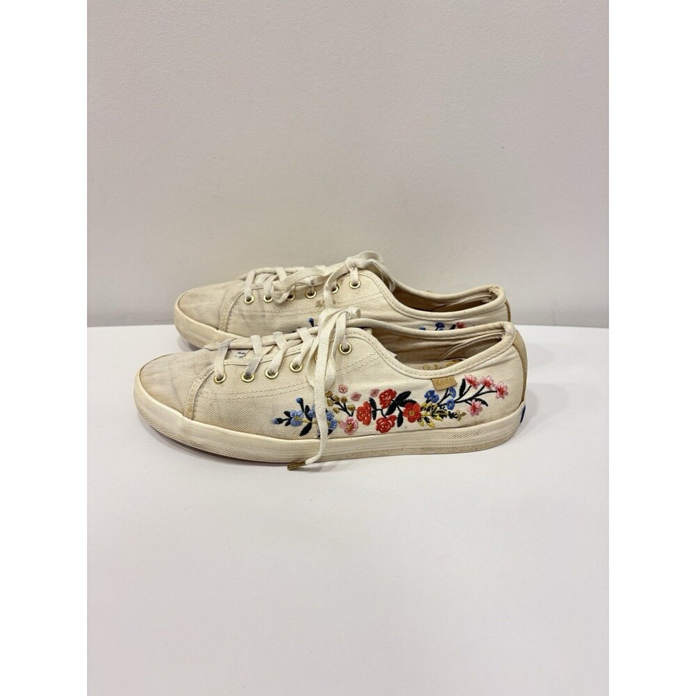 KEDS Rifle Paper Co Embroidered Floral Kick Sneakers Shoes Floral 9.5 Cute